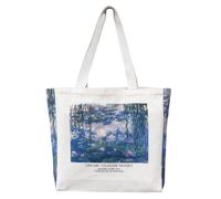 BROADREAM Sac fourre-tout en toile avec fermeture éclair et poche intérieure, Large