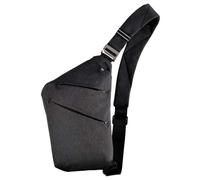 BROADREAM VADOO Sac à dos à bandoulière, sac de poitrine pour homme, voyage, plein air, sport, a-noir, S, Professionnel