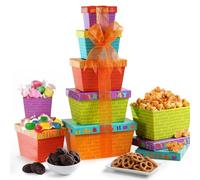Broadway Basketeers Gift Tower, Happy Birthday Celebration