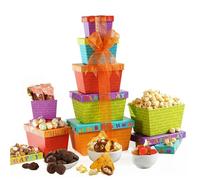 Broadway Basketeers Gift Tower, Happy Birthday Celebration