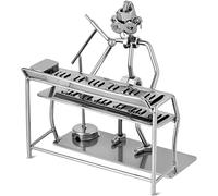 Broadway Gift Figurine de Table Silvertone Keyboard Singer de 15,2 cm