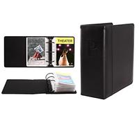 Broadway Play Programme et Théâtre Playbill à anneaux avec 30 personnalisés Sheet Protectors - Cuir PU - Compatible avec Playbills à partir de Mid années 1980 au moderne Black Embossed"P"