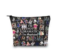 Broadway Trousse de maquillage musicale avec fermeture éclair « I'm Not Dramatic I'm Not Dramatic I'm Theatrical Musical Theatre », I'm Theatrical Black Eu, Sac cosmétique avec impression