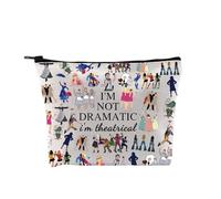 Broadway Trousse de Maquillage Musicale avec Fermeture éclair Inscription I'm Not Dramatic I'm Theatrical Musical Theatre Gift West End Broadway, I'm Theatrical Bag EU