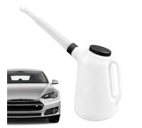 Broc À Huile 5 Litres Avec Bouchon Et Bec Verseur Flexible | Bidon D'Huile Universel Anti-Fuite | Conteneur En Plastique Résistant Aux Chocs Pour Usage Professionnel Et Domestique, Bleu
