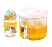 Broc Eau Froide 4L PP+PET Double Intégré Broc Eau Froide 4L PP+PET(B) | Capacité 4L, robinet gouttes, joint silicone, pour idéal famille, réfrigérateur