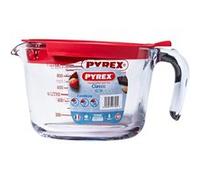 Broc mesureur en Verre + couvercle Classic 1 l - Pyrex - Transparent / Cristal - Verre Blanc G