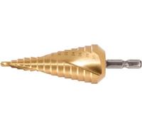 Broca escalonada HSS TiN,Ø 4-12mm, 9 niveles