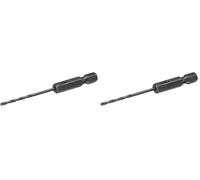 Broca HSS para metal, madera y plástico ø 2mm. Eje hexagonal (Lot de 2)