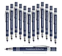 Brocade Creek Bille personnalisés avec nom, stylo à écran tactile avec personnalisation du nom de l'entreprise, idéal pour les études et le bureau, 12 pcs