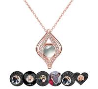 Brocade Creek Femmes Collier 100 Langue Je t'aime, Argent 925 Œil Pendentif Bijoux pour Maman épouse Amie, Cadeaux de la Saint-Valentin Fête des Mères Cadeau Or Rose