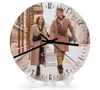 Brocade Creek Personnalisé Photo Horloge Cadre Horloge Murale Personnalisé Photo PVC Horloge Décoration Bureau À Domicile Cadeau De Noël Maman et Papa Anniversaire