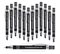 Brocade Creek Stylos à Bille Personnalisés/Stylos Pour écran Tactile, Stylos d'entreprise, Stylos Cadeaux avec Texte pour Entreprises/écoles/Associations/équipes, En option Jusqu'à 500 Pièces, Noir