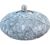 Brocante lampe à huile rococo ciment Ø25x15,5cm - 7 kg - Gris