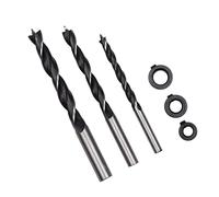 Brocas Para Madera, Forets Hélicoïdaux Localisateur Multi-angle pour le Travail du Bois avec 3 Forets Forets 6/8/10mm Localisateur Multi-angle 30 °/45 °/90 ° Forets Spyder Broca