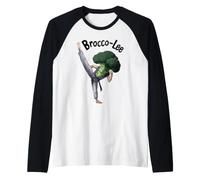 Brocco-Lee Broccoli Funny Vegetable Joke Manche Raglan