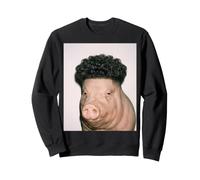 Broccoli Hair Pig Edgar Cut Funny Meme Sweatshirt