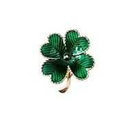 Broche à 4 feuilles pour femme, broche en strass, costume de bijouterie, décoration, 4 x 4 cm, femme Gir