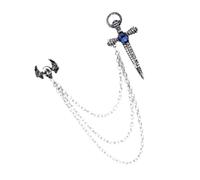 Broche À Ailes De Crucifix Tendance En Alliage Qualité Supérieure Design Punk Fermeture Sécurisée Légère Pour Vestes Robes Et Broche Spéciale Crucifix À Ailes Plaquée Or.