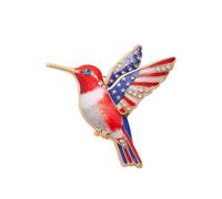 Broche à bijoux en forme de colibri, finition émaillée, couleurs résistantes, accessoires de fixation sécurisées pour robes pour banquets et fêtes, bijoux de présomption nationale, One Size, Comme