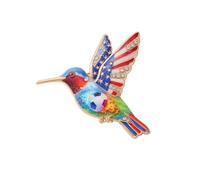 Broche à bijoux en forme de colibri, finition émaillée, couleurs résistantes, accessoires de fixation sécurisées pour robes pour banquets et fêtes, bijoux de présomption nationale, One Size, Comme