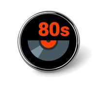 Broche à bouton icône musicale des années 80, badge rond décoratif avec motif graphique pour chapeau, vêtement ou sac