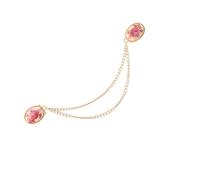 Broche à chaîne accessoire multifonctionnel Magnifique insigne floral Broche délicate parfaite pour les amateurs de mode Présentation d'accessoires royaux élégants, taille unique, comme décrit