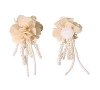 Broche à coudre en forme de fleur pour robe de mariée, rideau, écharpe, accessoires de décoration en dentelle, perles, glands