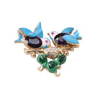 Broche à design de oiseau pie de luxe baroque et de luxe pour hommes et femmes, accessoires de bijoux, cadeau de couple pour une fête de fin d’année