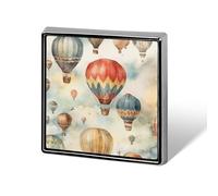 Broche à dos en forme de montgolfière aquarelle - Broche décorative mignonne pour femmes et hommes - Broches de revers pour costumes - Badges à bouton tendance pour chapeaux, sacs à dos, sacs à main