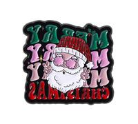 Broche à fermoir émaillé pour décoration de tenue de vacances et célébration du Père Noël, taille unique, Comme décrit