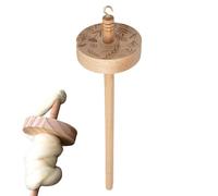 Broche à fil - Drop Wood Top Whorl Spinner fait à la main | Design ergonomique sculpté pour débutants avec rotation douce, , tissage, araignée, tricot, outil de bricolage, accessoires d'art en
