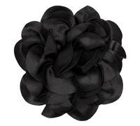 Broche à Fleurs, Grande Broche à Fleurs Roses de 19 cm Broches en Tissu de Couleur Unie Gros Camélia Épingles à Fleurs pour Femmes Accessoires de Vêtements de Bal de Mariage (Noir)