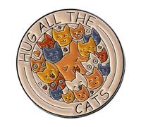 Broche à huile de conception drôle de lettre de chats en alliage léger et solide pour animaux de compagnie, épingle, pendentif pour amoureux des animaux de compagnie, accessoires amusants, breloques