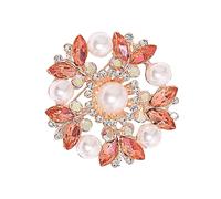 Broche à la mode avec perles en cristal, multi-usages, style coréen, bijoux pour elle occasions spéciales, perles vintage et broche en cristal, taille unique, Comme décrit