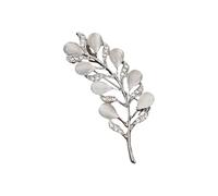 Broche à plumes style vintage avec strass scintillants pour événement formel, vêtements de mode, accessoires de paon, taille unique, Comme décrit