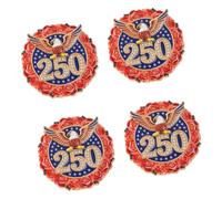 Broche à revers classique polie de 250 ans d ' histoire de l ' Amérique, bijoux parfaits pour les cérémonies et le quotidien, broche en alliage patriotique