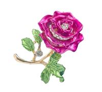 Broche à revers de rose raffinée de couleur robuste facile à porter pour les fêtes, fournitures et spectacles sur scène Accessoire Creative Flower Badge, taille unique, comme décrit