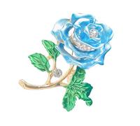 Broche à revers de rose raffinée de couleur robuste facile à porter pour les fêtes, fournitures et spectacles sur scène Accessoire Creative Flower Badge, taille unique, comme décrit