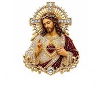 Broche à revers du Sacré-Cœur de Jésus, Vierge Marie, cadeau religieux d'inspiration catholique for hommes et femmes, décoration d'autel de maison de baptême d'église(Style B)