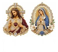 Broche à revers du Sacré-Cœur de Jésus, Vierge Marie, cadeau religieux d'inspiration catholique for hommes et femmes, décoration d'autel de maison de baptême d'église(Style Style B)