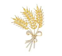 Broche à revers minimaliste en blé - Broche tendance unique - Étincelle pour costume ou pull - Accessoire de pull, Einheitsgröße, comme décrit