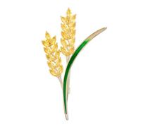 Broche à revers minimaliste en blé - Broche tendance unique - Étincelle pour costume ou pull - Accessoire de pull, Einheitsgröße, comme décrit