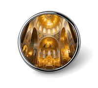 Broche à revers « Vautour noir surplombant un canyon » - Badge mignon