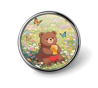 Broche à revers « Vautour noir surplombant un canyon » - Badge mignon