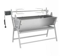 Broche à rôtir barbecue - vidaXL - Fer et acier inoxydable - 132x55x98 cm - Moteur électrique