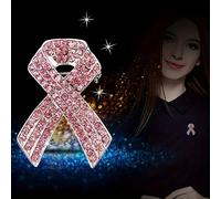 Broche à ruban rose de sensibilisation au cancer du sein, conception de papillon foi, puissance, espoir, broche à ruban rose à strass avec espoir, meilleurs cadeaux 1Alliage de zinc