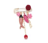Broche à thème marin à la mode avec un savoir-faire détaillé et des couleurs vives, accessoire créatif pour épingle à revers de mer, poisson équatorial vibrant et broche florale, épingle à revers en