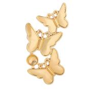 Broche à trois papillons unique faite à la main avec des couleurs vives et un charme culturel pour les occasions spéciales Broche élégante de mariage