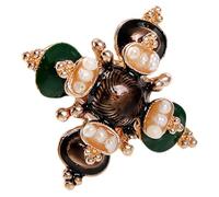 Broche à Vêtements Croix Baroque 1 Pièce en Alliage et Ornement Perlé